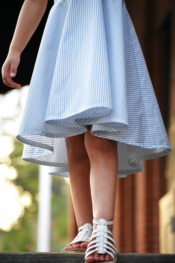 High low circle skirt on the Fireweed Dress.