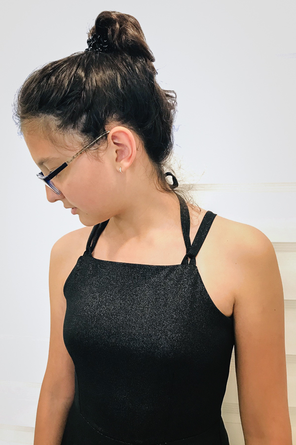 Tide Halter Dress with darted bodice for young ladies. Fun ties at the neckline create a unique look in this knit dress pattern.