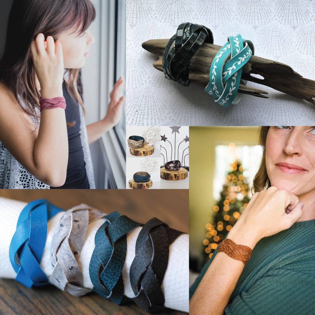 Snowshoe cuff PDF Sewing pattern. Girls/kids/adult bracelet accessory by Sofiona Designs. Perfect scrap buster (leather, suede, faux leather, scuba, denim). Stocking stuffer/gift.