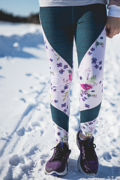 The Tamarack activewear tights in long crop length with ankle piecing. PDF pattern by Sofiona Designs for girls size 2-16.