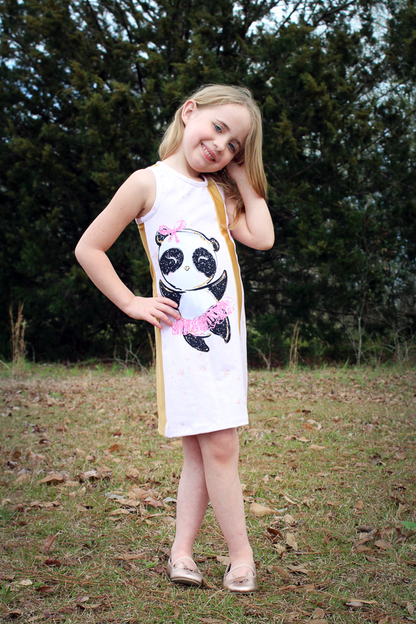 Cattail tank dress girls PDF sewing pattern from Sofiona Designs.  Great for panels and piecing!