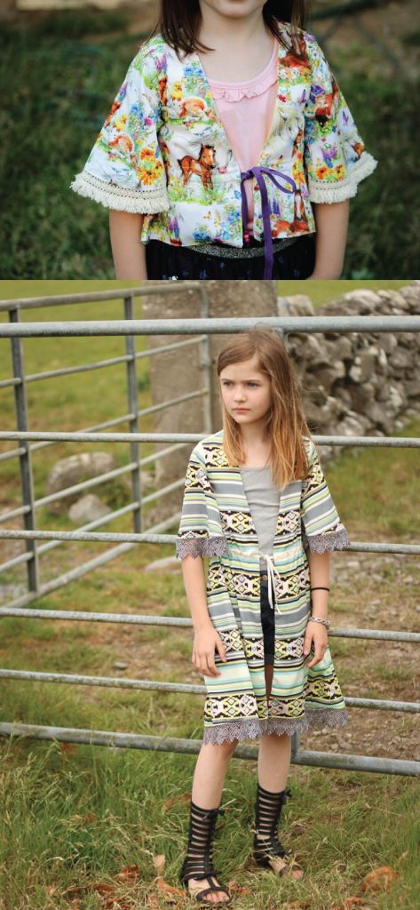 Girls cover up top PDF sewing pattern by Sofiona Designs.  Size 2-16.