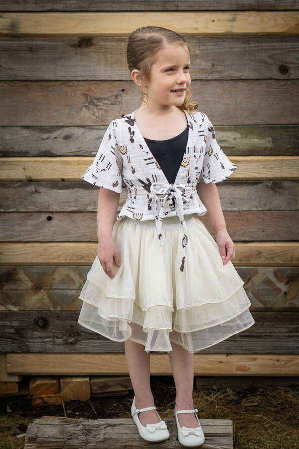 Raspberry Cover-Up shirt / top. Girls PDF sewing pattern size 2-16 from Sofiona Designs