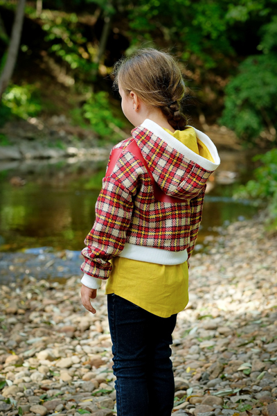 A warm version of the Rose Hip jacket. Made with the hood and welt pockets.