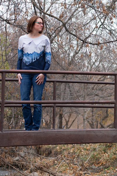 The Miss Tundra top in waist length and long sleeves.