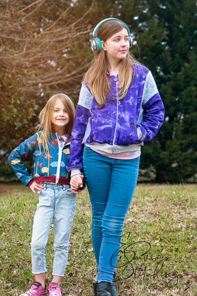 Rose Hip Bundle in view A and B with hood and welt pockets. Junior Miss sizes 0-20 and Girls' sizes 2-16 from Sofiona Designs.