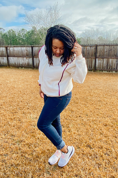 Miss Rose Hip in view B with hood. Junior Miss sizes 0-20 from Sofiona Designs.