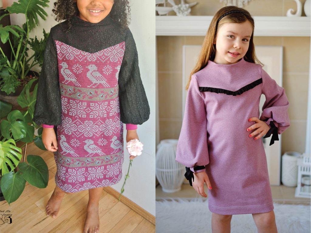 Knee length knit dress.