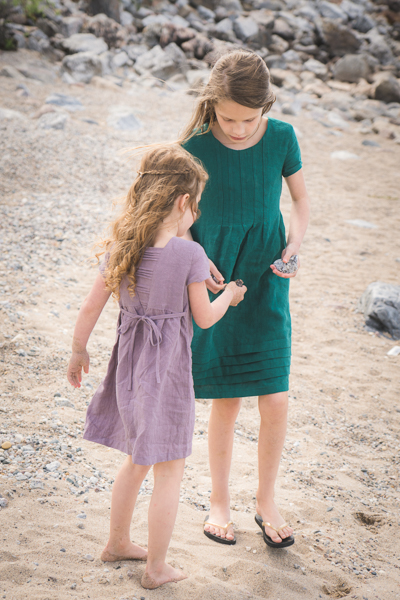 The Haze by Sofiona Designs for girls' sizes 2-16 in the dress length with waist ties.