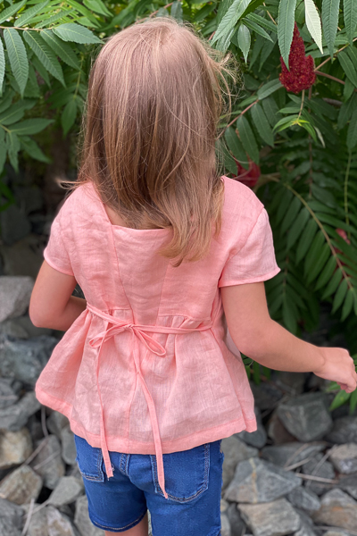 The Haze by Sofiona Designs for girls' sizes 2-16 in the top length and plain V back