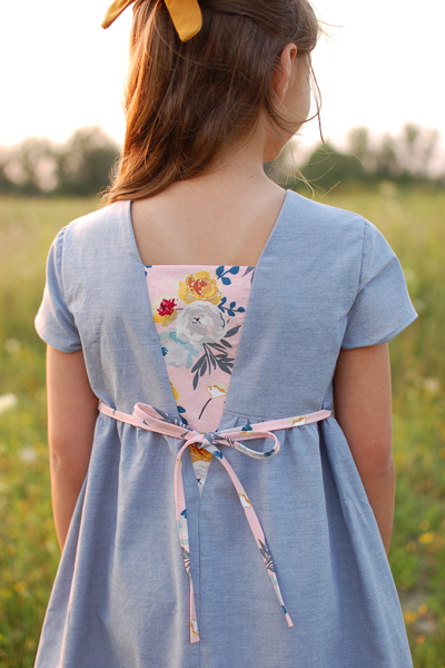 The Haze by Sofiona Designs for girls' sizes 2-16 in the dress length and plain V back.