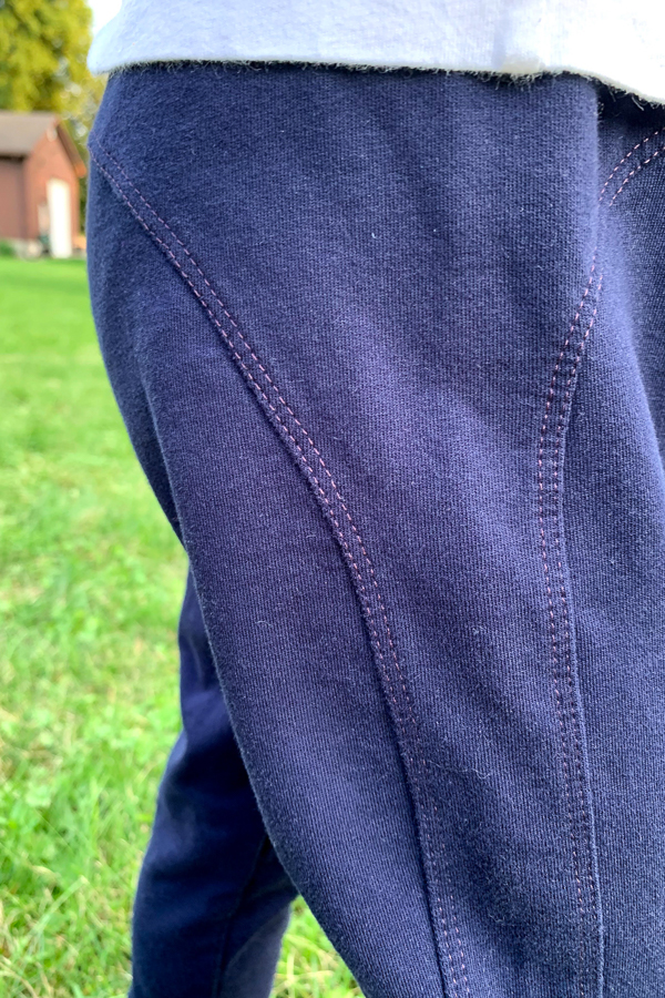 Topstitching for a professional finish on the Trail Joggers from Sofiona Designs.