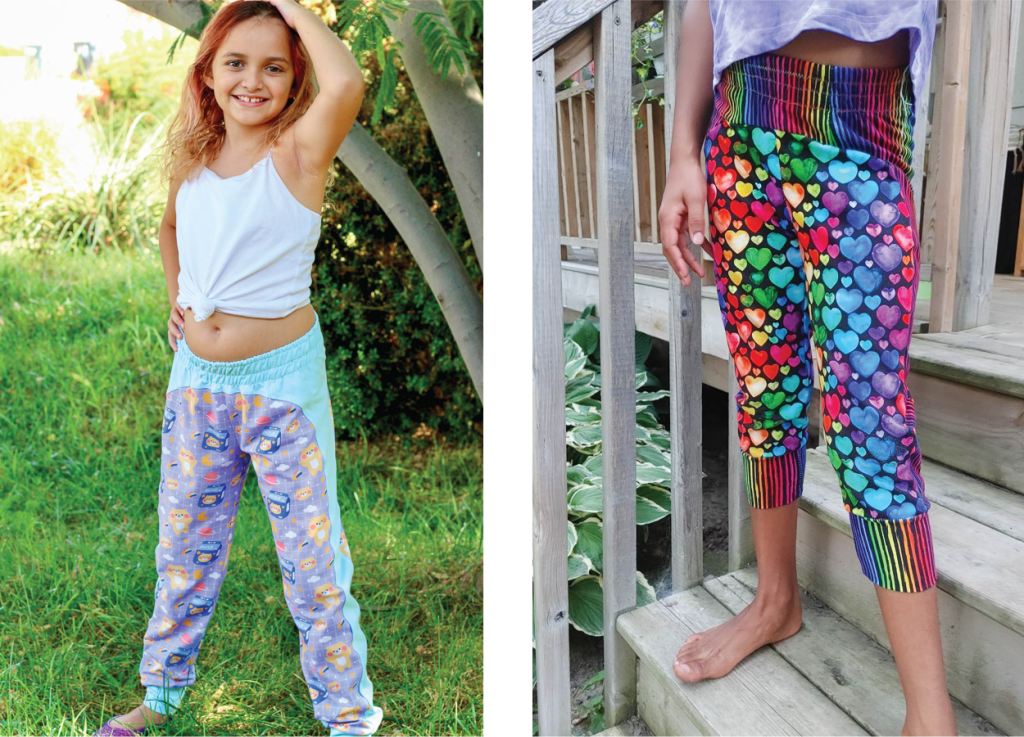 Full length and capris versions of the Trail Joggers without the optional pockets.