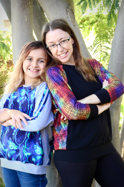 A raglan sweater with batwing sleeves in 2 sizes ranges by Sofiona Designs.