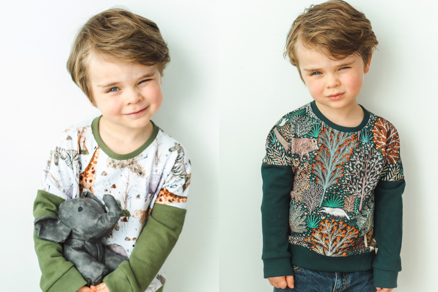 A dolman sweater with full length sleeves from Sofiona Designs.