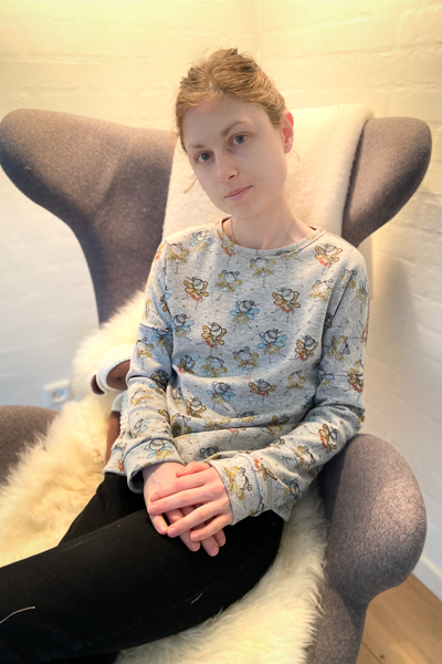 A dolman sweater with full length sleeves from Sofiona Designs PDF patterns for girls, tweens, teens, and women.