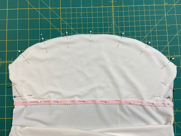 Adding a bra liner to the Pike swimsuit from Sofiona Designs.