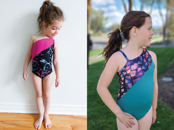 Elegant piecing on one piece swimsuit. One or two shoulder options.