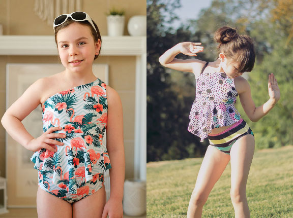 Flounce peplum 2 piece swimsuit from Sofiona Designs.