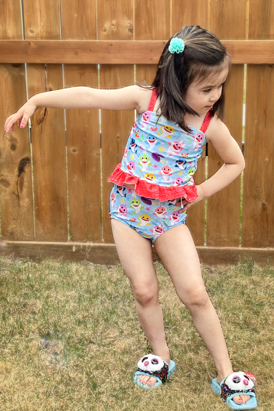 The Pike 1 piece swimsuit with ruffle from Sofiona Designs.