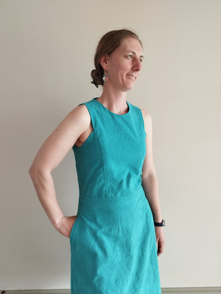 The Miss Forest dress with sleeveless bodice and simple skirt.