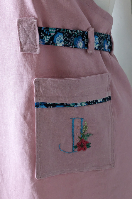 Love Letters hand embroidery pocket