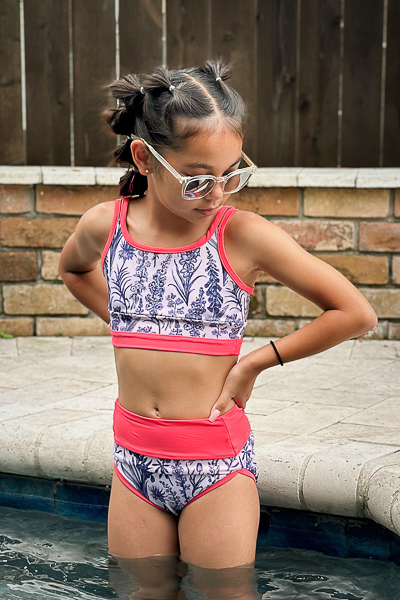 high waist swimsuit pattern for girls