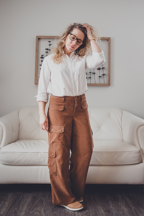 The Miss Nickel cargo pants for junior miss and women.